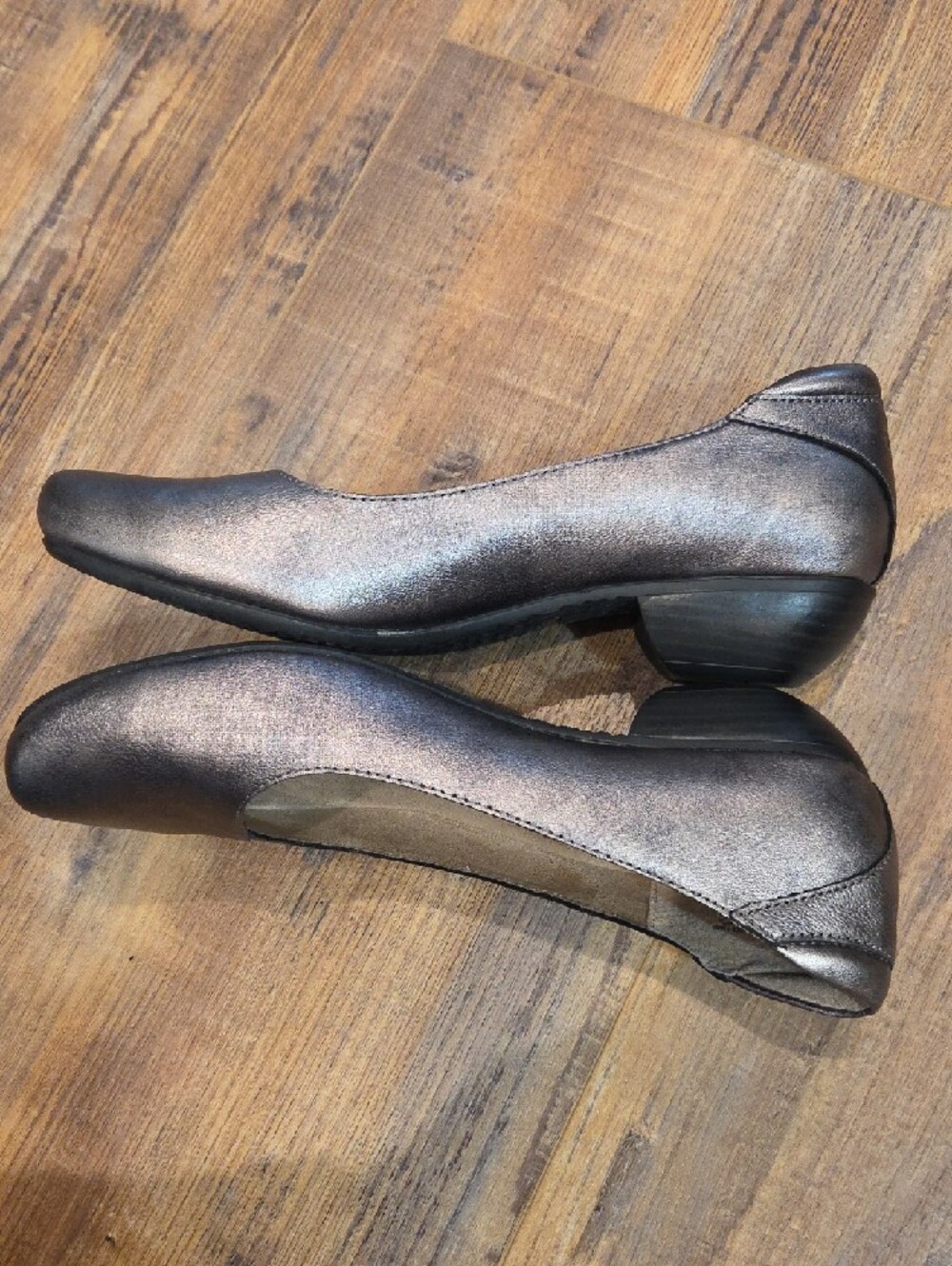 Taos Footwear Metallic Charcoal Ballet Flats - Picture 5 of 7